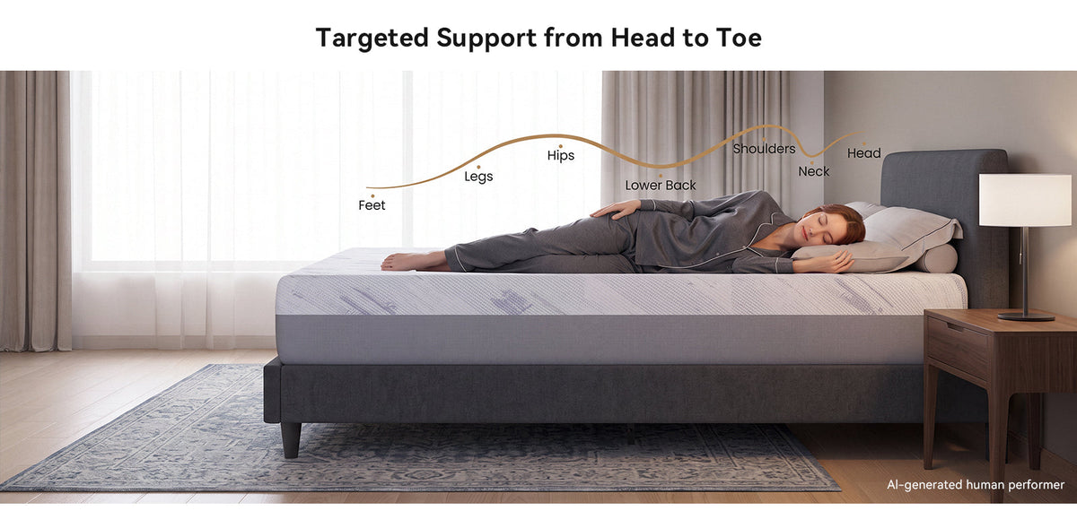 10 Inch Memory Foam Mattress with Cooling Ice Silk Cover
