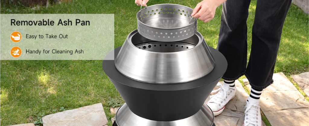 Stainless Steel Smokeless Wood Burning Fire Pit