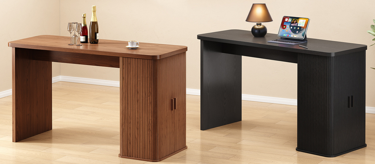 59-Inch Kitchen Island Bar Table with Wine Rack