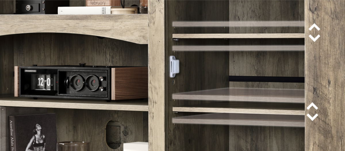 66 Inch Farmhouse TV Stand for 75 Inch TVs