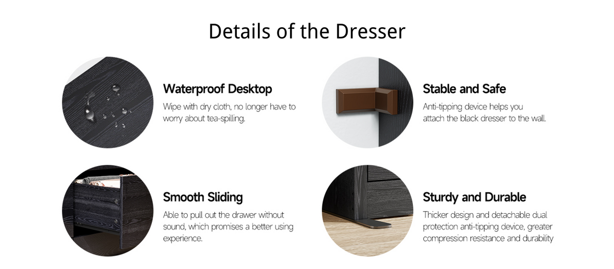 55 Inch 7 Drawer Dresser with Metal Handles