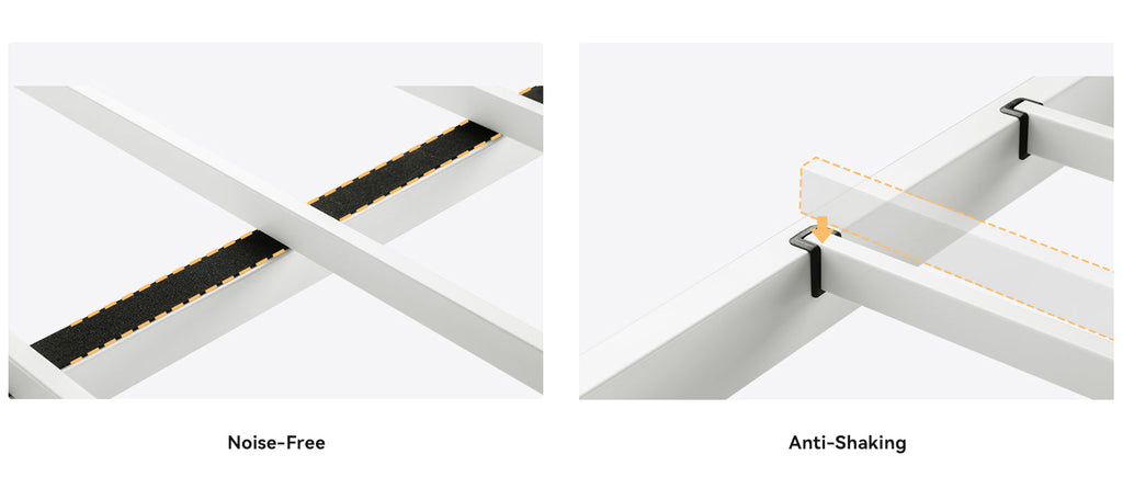 Canopy Bed Frame with Heavy-Duty Metal Slats
