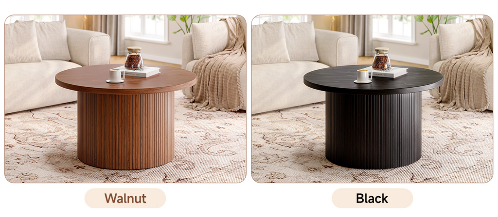 31.5 Inch Round Drum Coffee Table