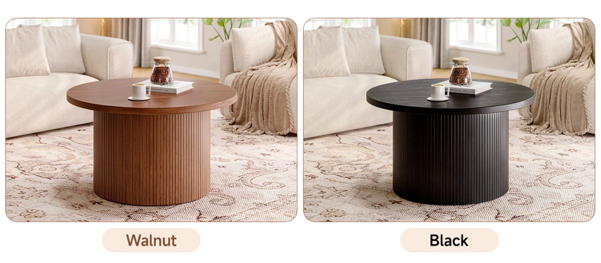 31.5 Inch Round Drum Coffee Table