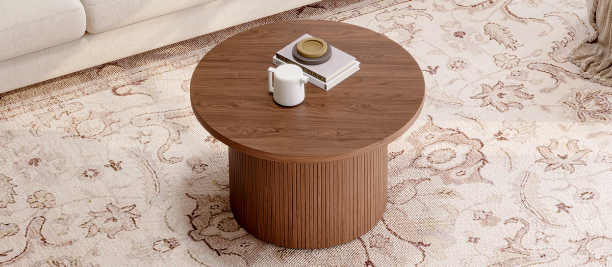 31.5 Inch Round Drum Coffee Table