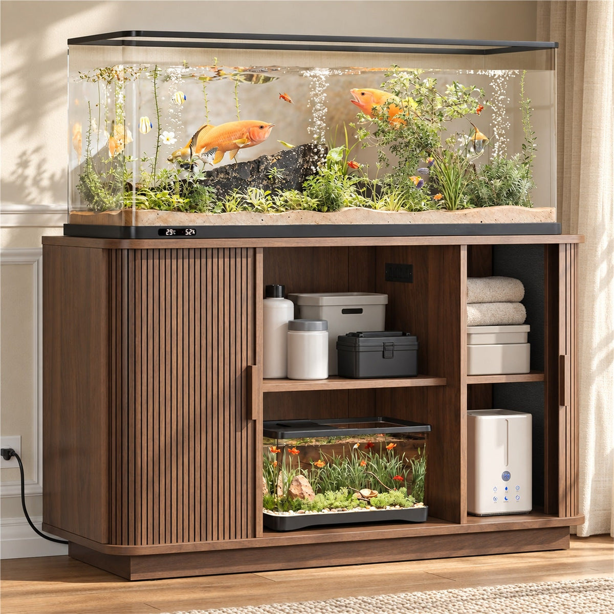 Fish Tank Stand Cabinet for 55-75 Gallon Aquariums