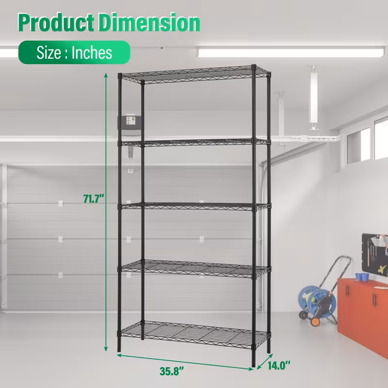 Adjustable Wire Shelving Rack