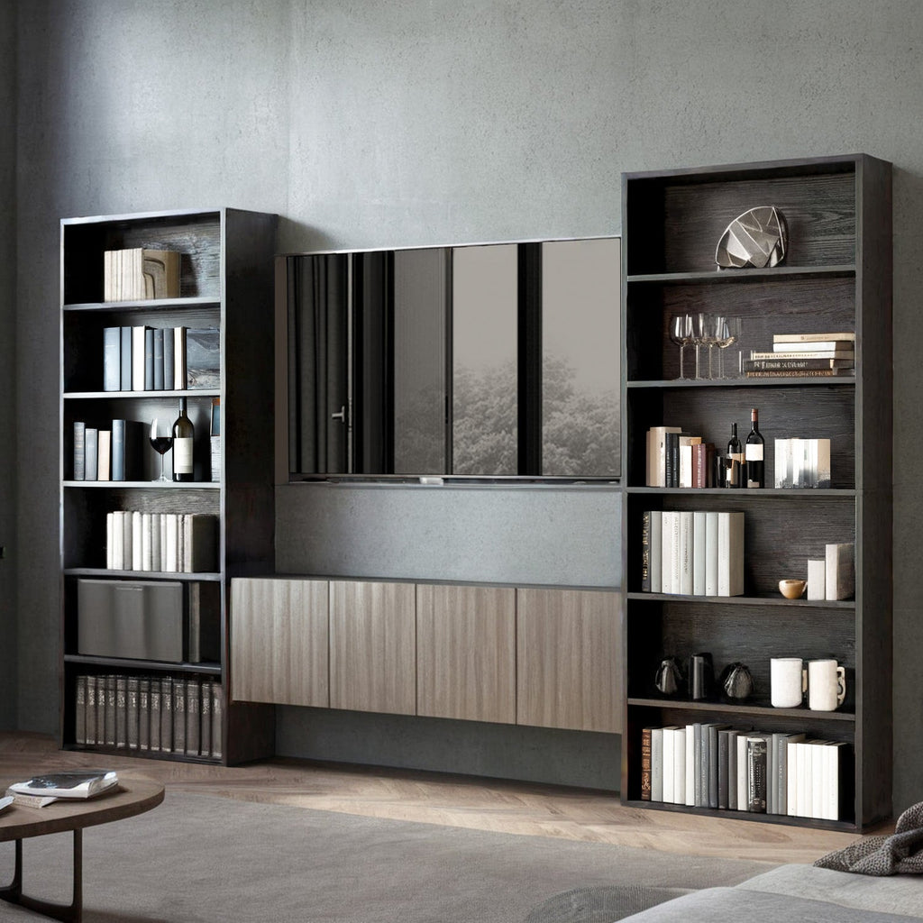 70 Inch Industrial 6-Shelf Floor Standing Bookshelf