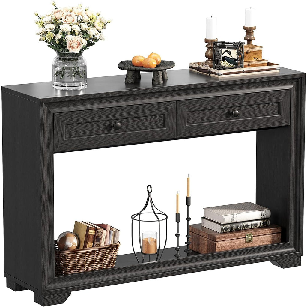 47 Inch Console Table with 2 Drawers and Shelf