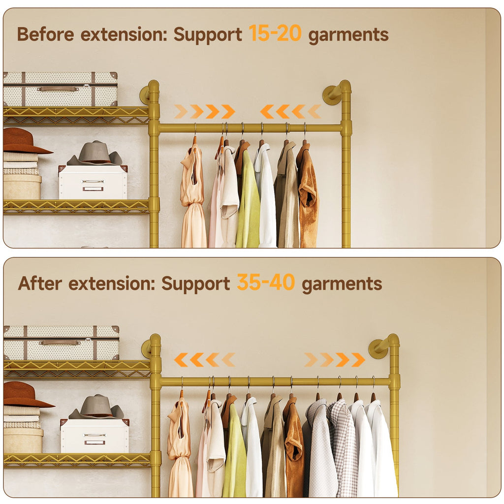 Wall Mounted Industrial Pipe Closet System