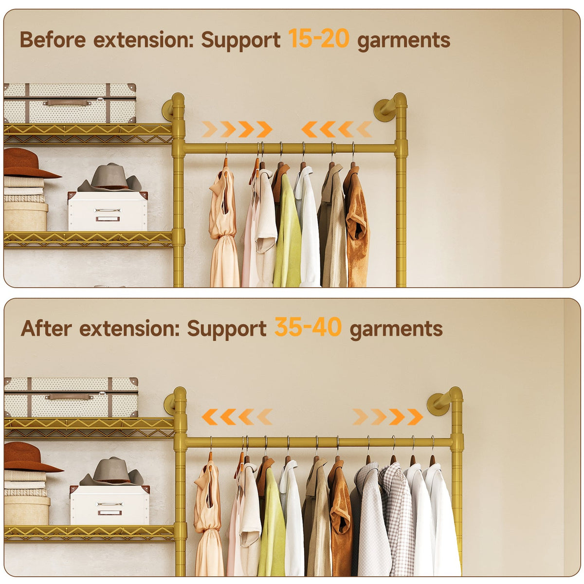 Wall Mounted Industrial Pipe Closet System