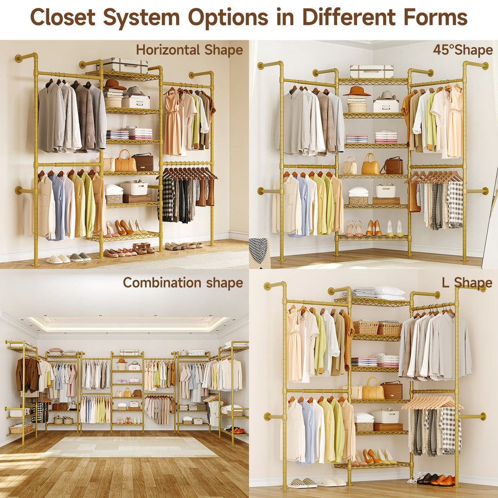 Wall Mounted Industrial Pipe Closet System