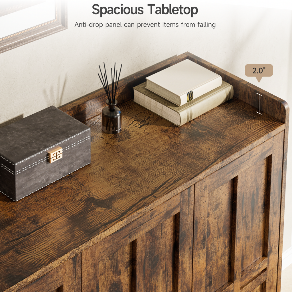 Freestanding Shoe Cabinet with 3 Doors and Shelves