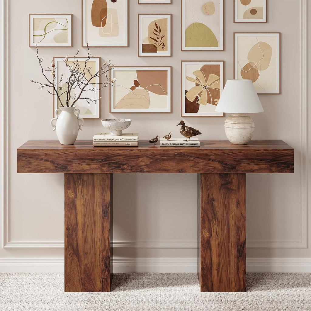 63 Inch Farmhouse Narrow Entryway Console Table