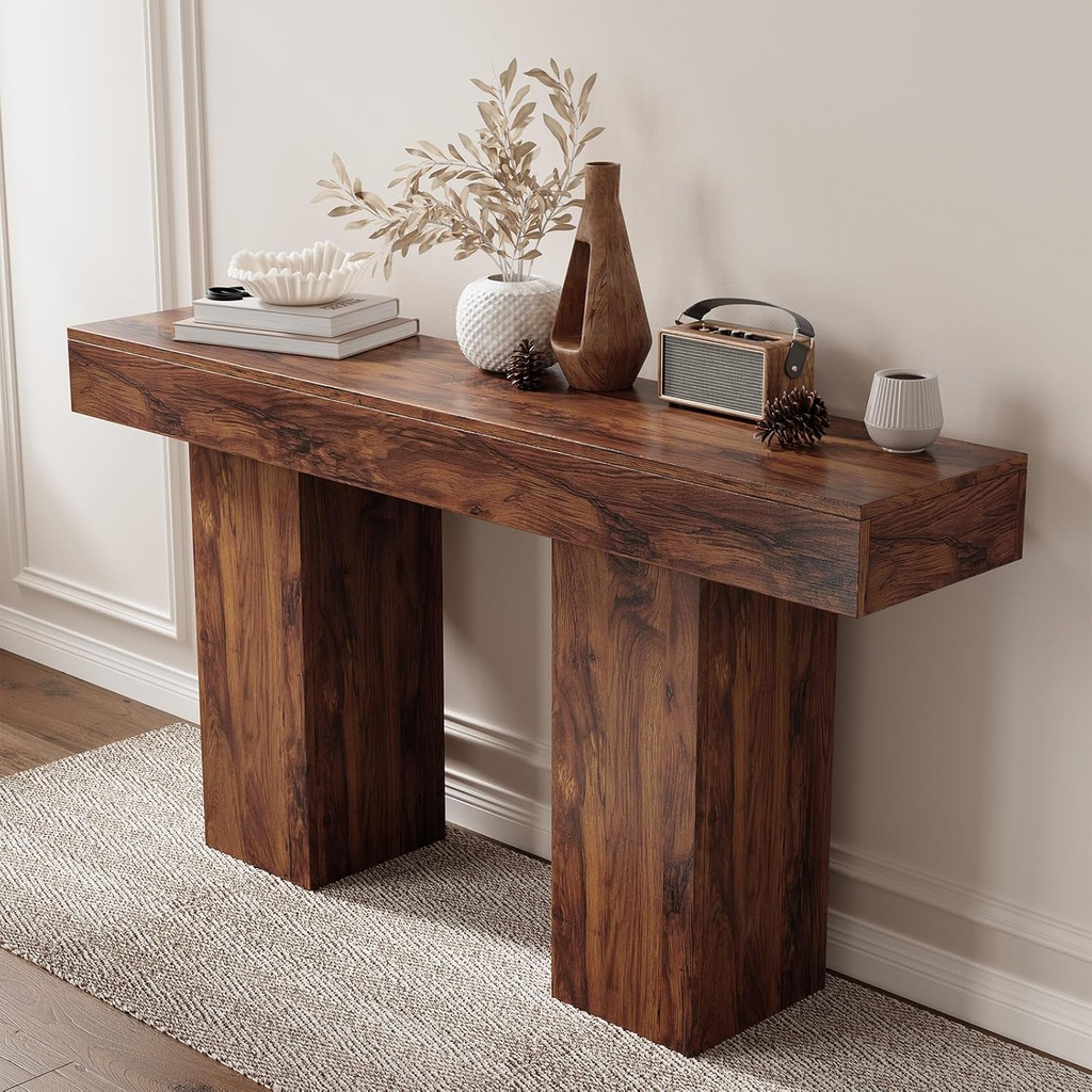 63 Inch Farmhouse Narrow Entryway Console Table