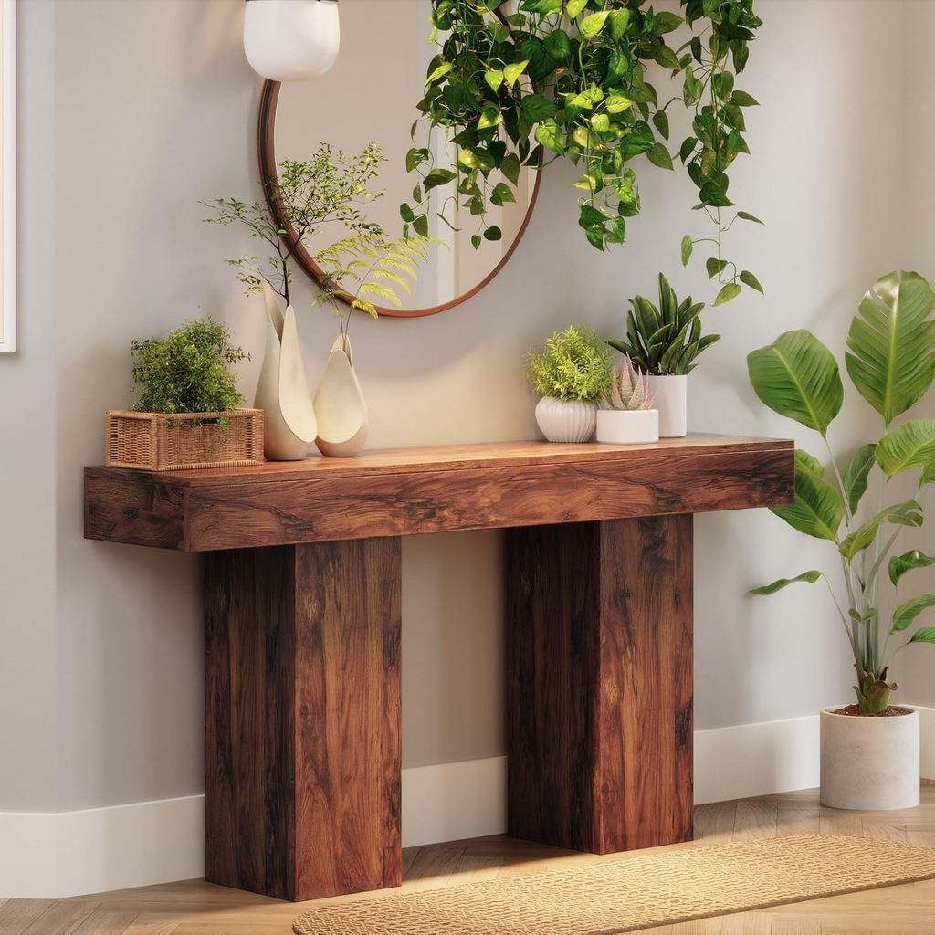 63 Inch Farmhouse Narrow Entryway Console Table