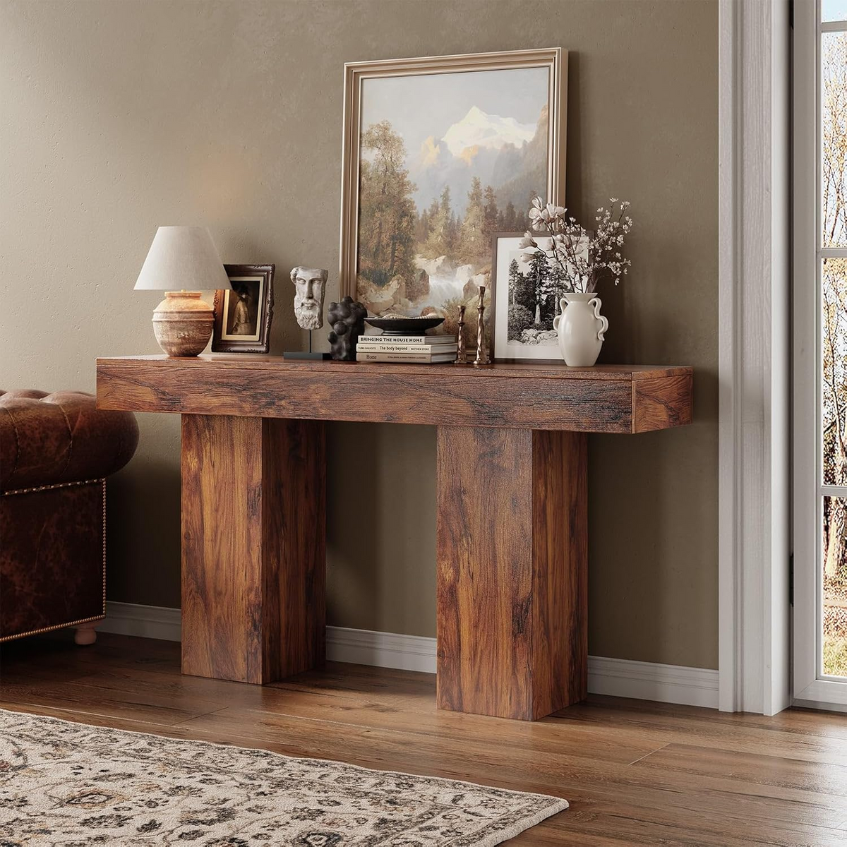 63 Inch Farmhouse Narrow Entryway Console Table