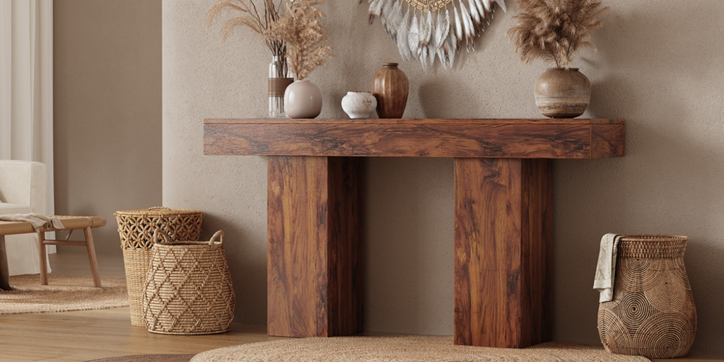 63 Inch Farmhouse Narrow Entryway Console Table