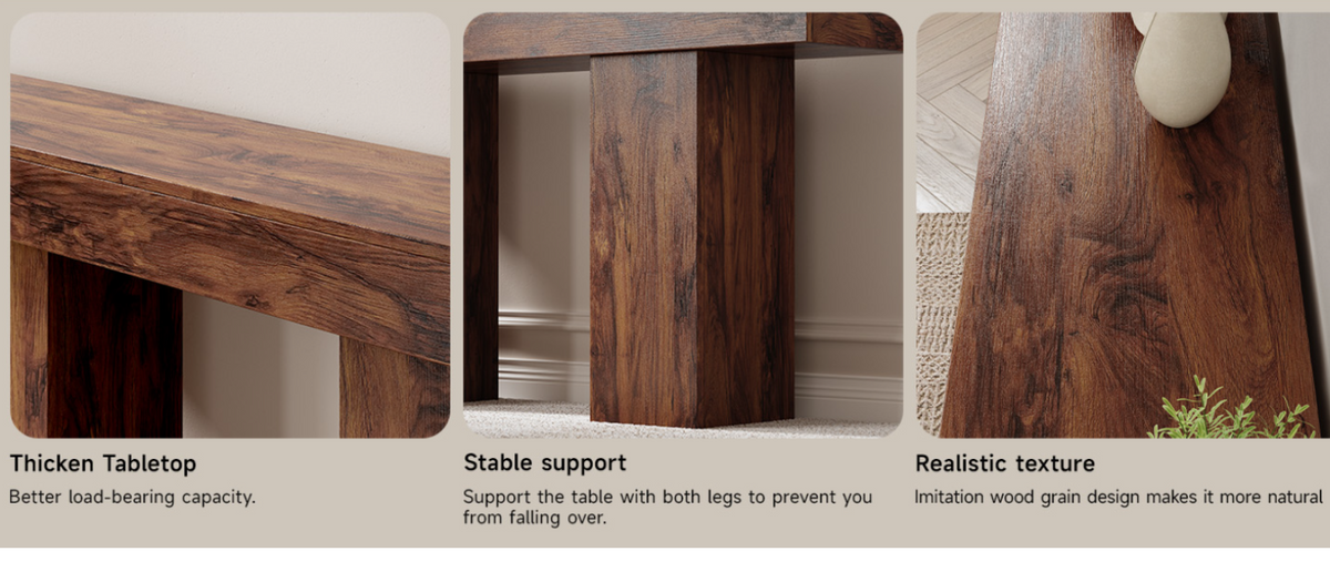 63 Inch Farmhouse Narrow Entryway Console Table