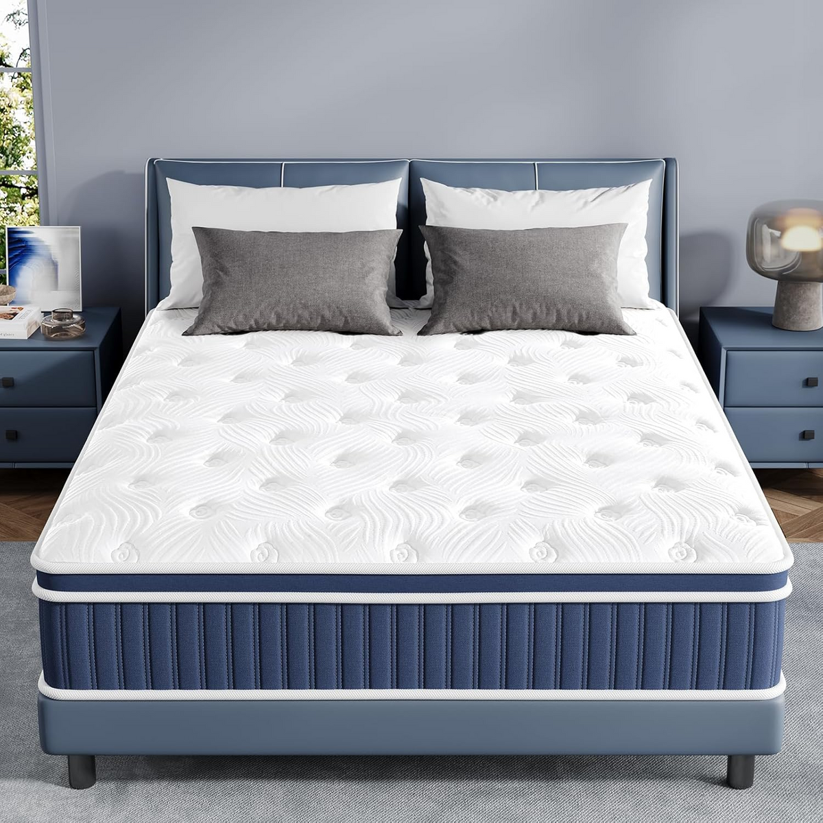 10 Inch Cooling Gel Hybrid Mattress, Medium Firm