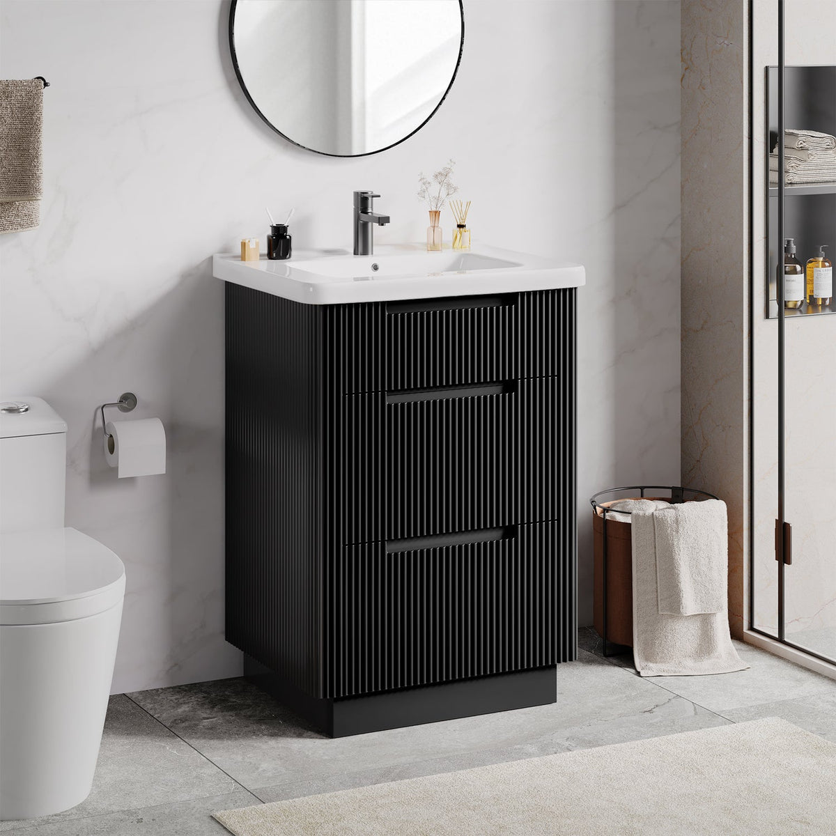 24 Inch Freestanding Bathroom Vanity with Sink