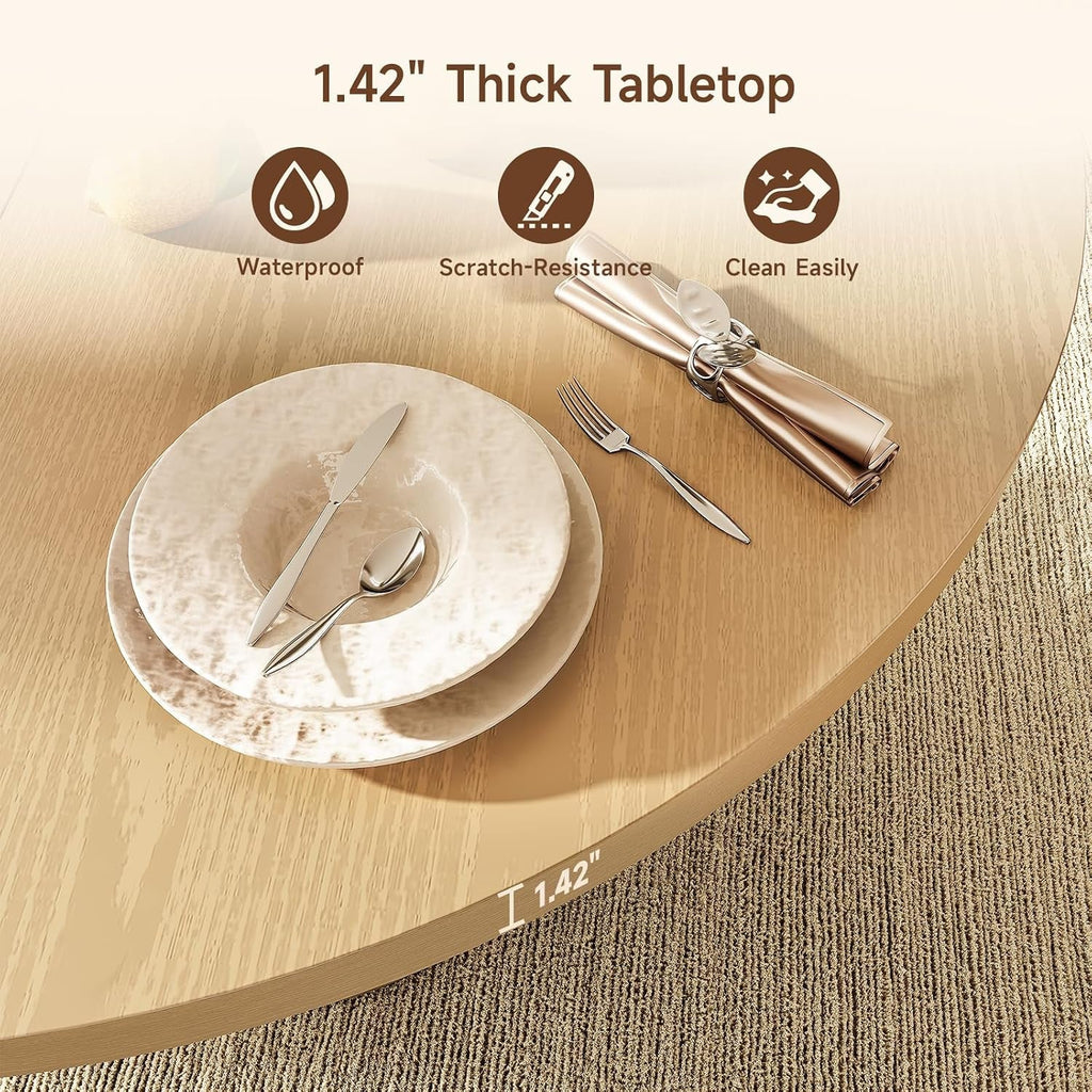 41-78 Inch Extendable Oval Dining Table, Seats 4-8