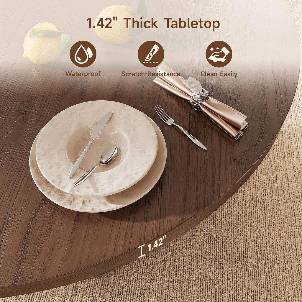 41-78 Inch Extendable Oval Dining Table, Seats 4-8
