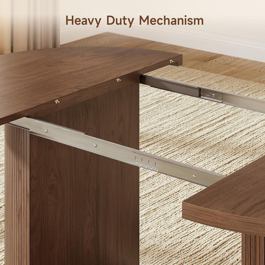 41-78 Inch Extendable Oval Dining Table, Seats 4-8