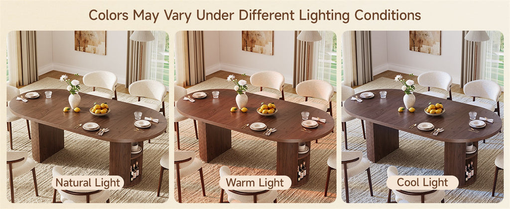 41-78 Inch Extendable Oval Dining Table, Seats 4-8