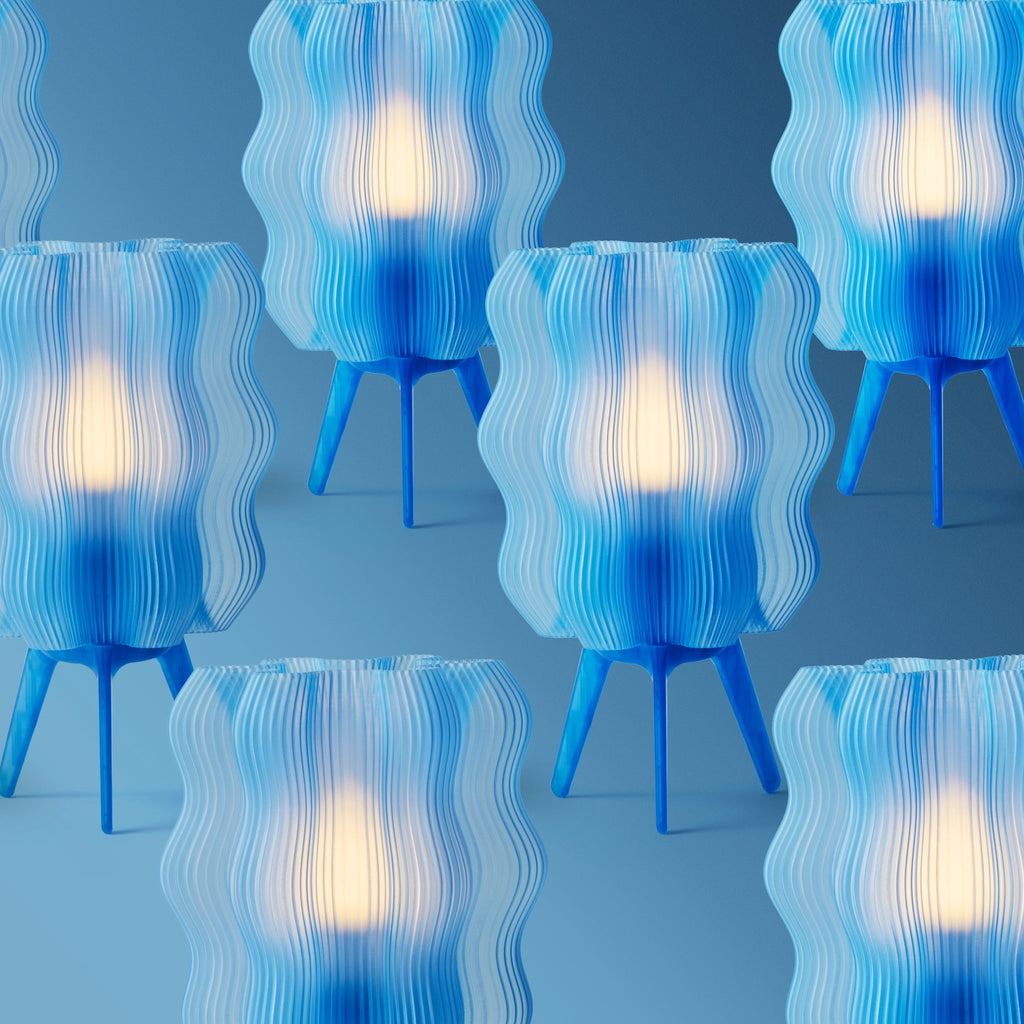 Wavy Sculptural Table Lamp