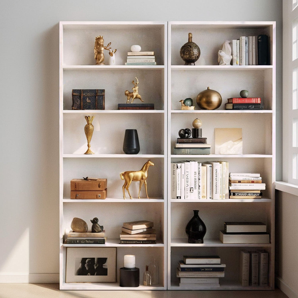 70 Inch Industrial 6-Shelf Floor Standing Bookshelf