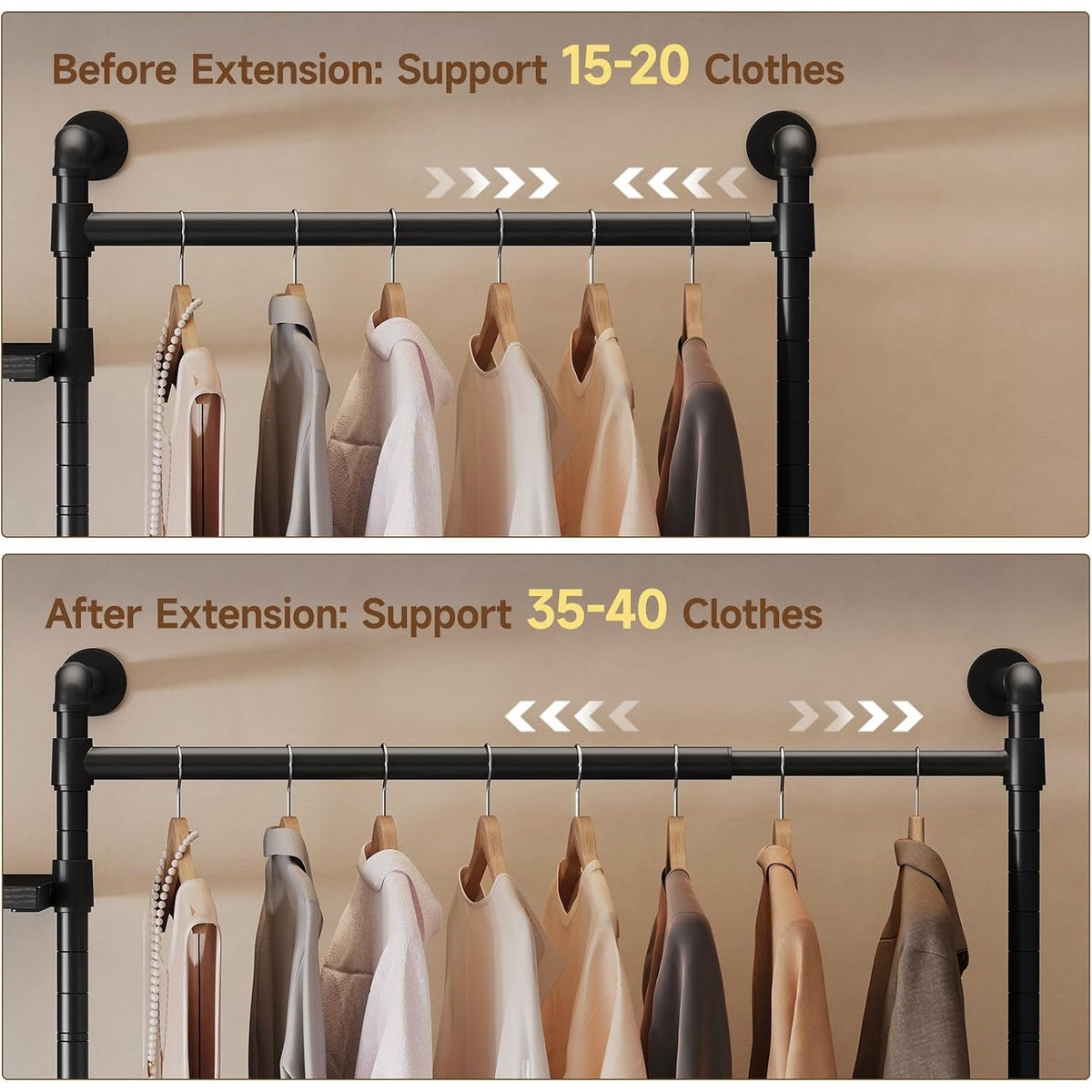 Closet Organizer System with Drawers and Rods