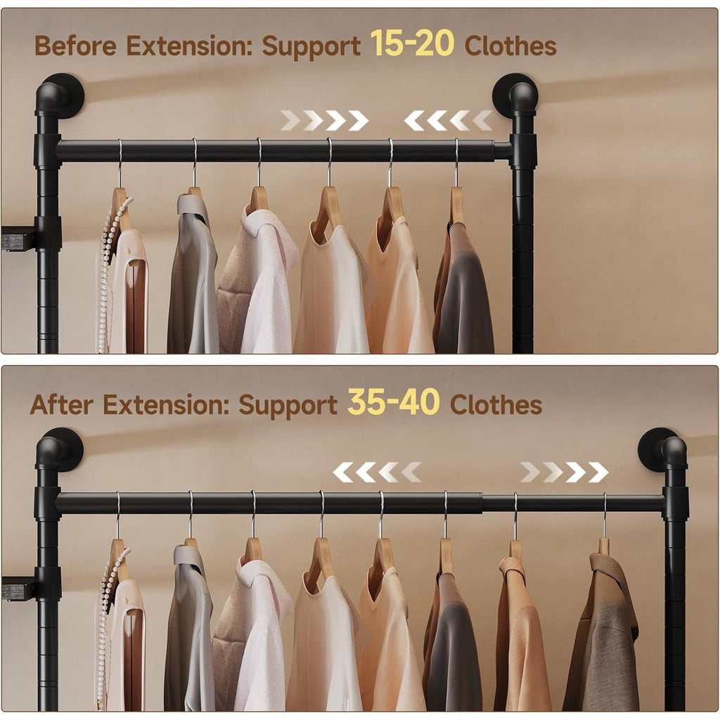 Closet Organizer System with Drawers and Rods