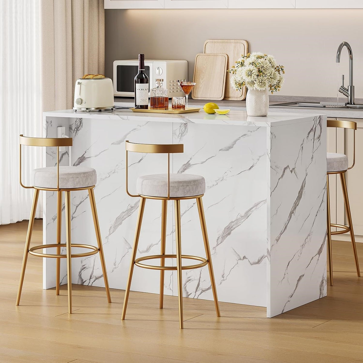 47-Inch Kitchen Island Dining Table with 4 Drawers