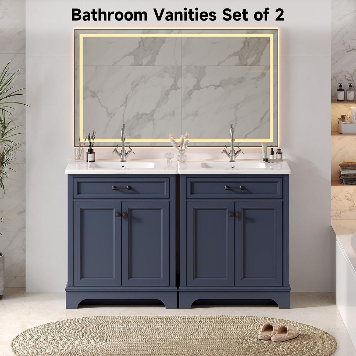 28 Inch Bathroom Vanity with Ceramic Sink and Shelf