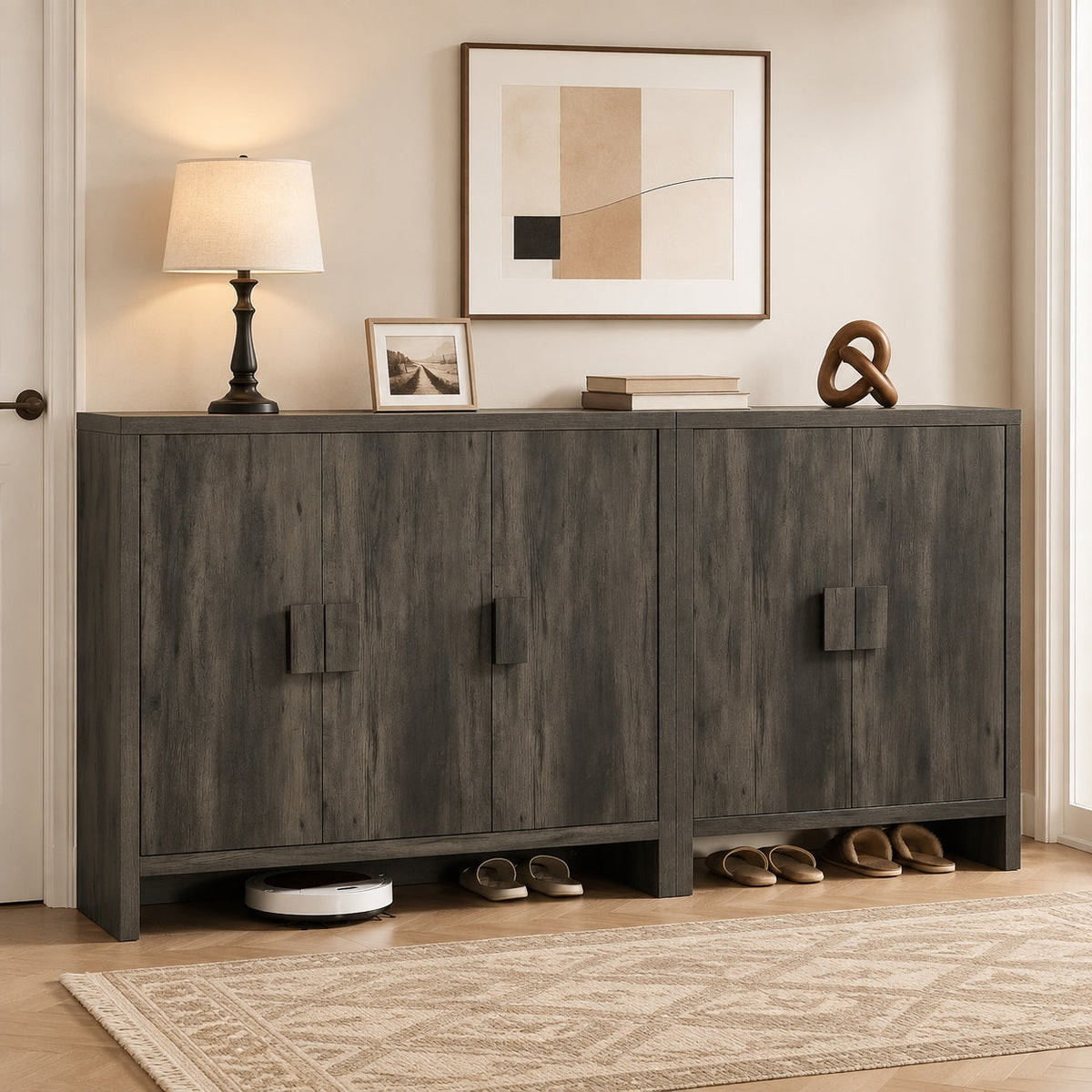 47 Inch Shoe Storage Cabinet for 30 Pairs