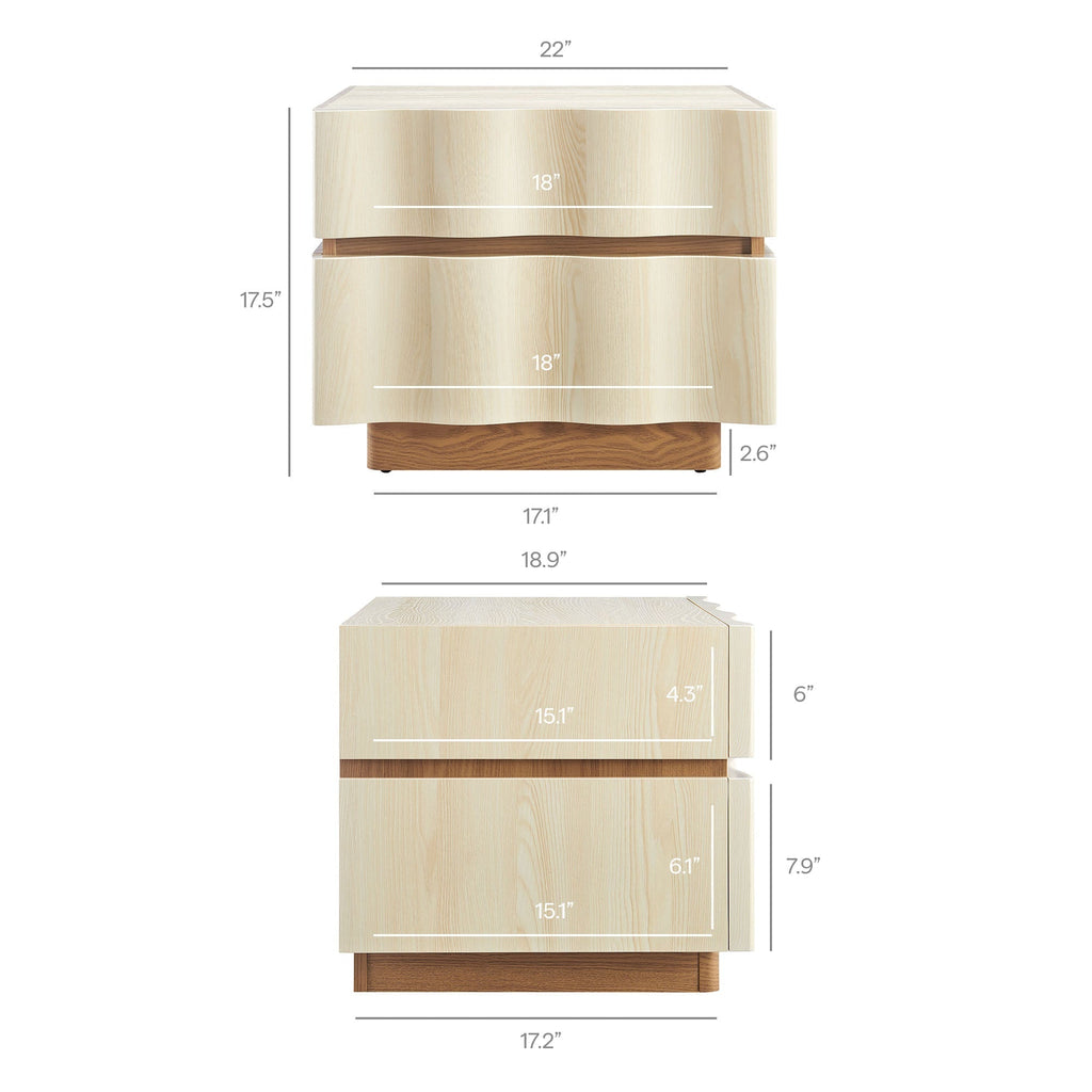 Isola 2-Drawer Nightstand by Modway