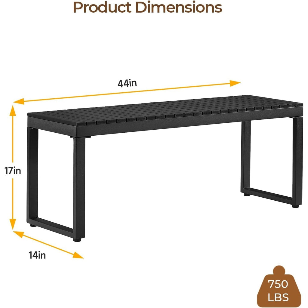 Weatherproof HDPE Outdoor Garden Bench for 2