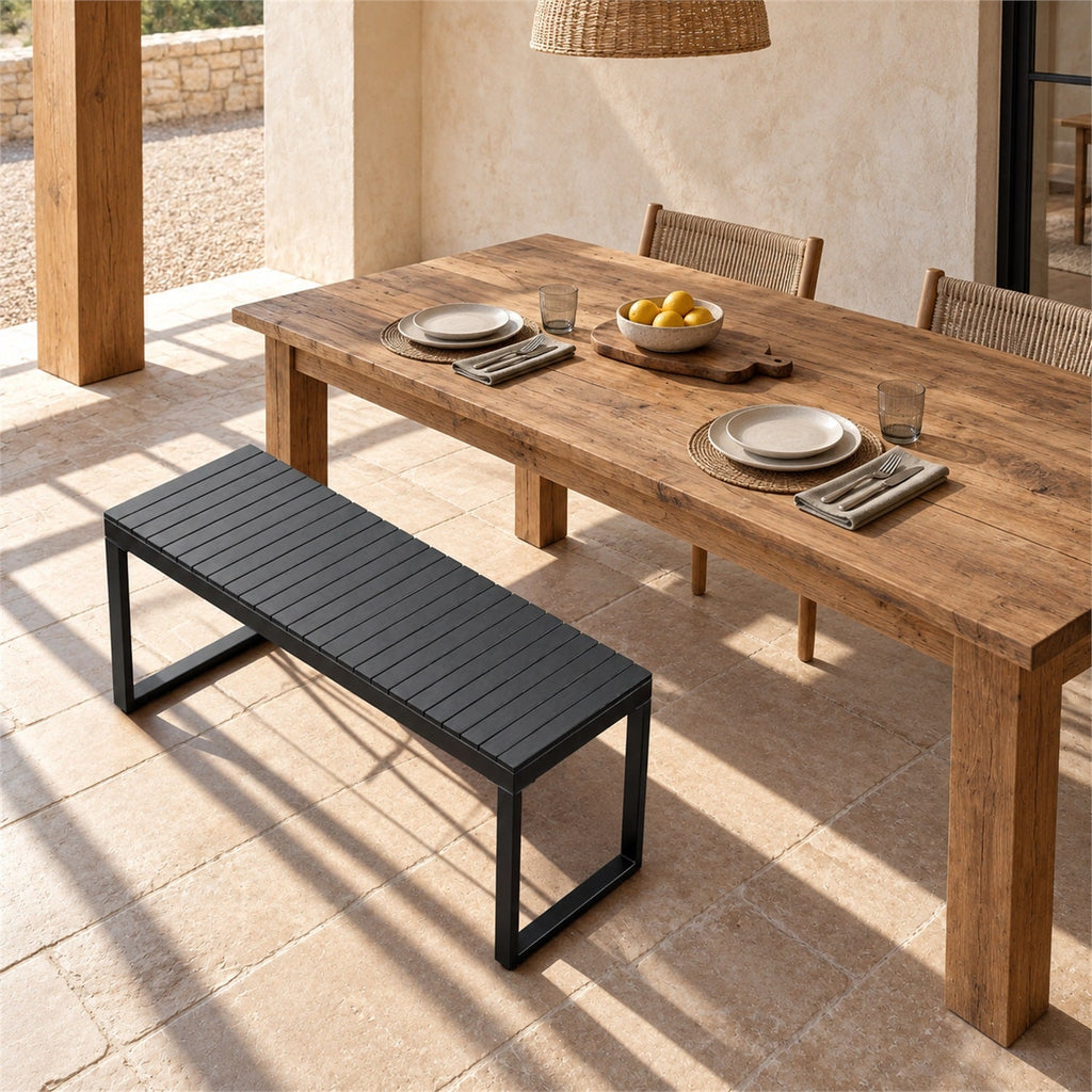 Weatherproof HDPE Outdoor Garden Bench for 2