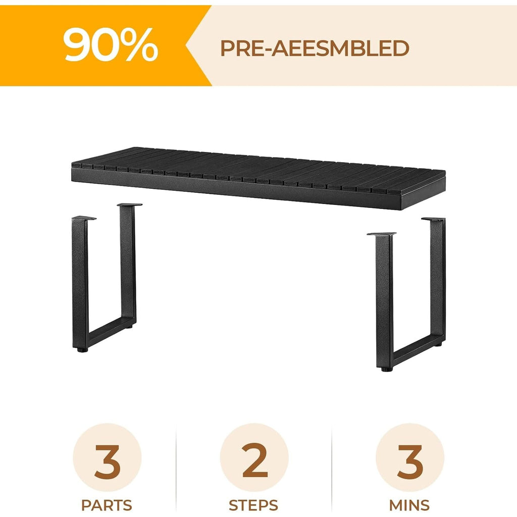 Weatherproof HDPE Outdoor Garden Bench for 2