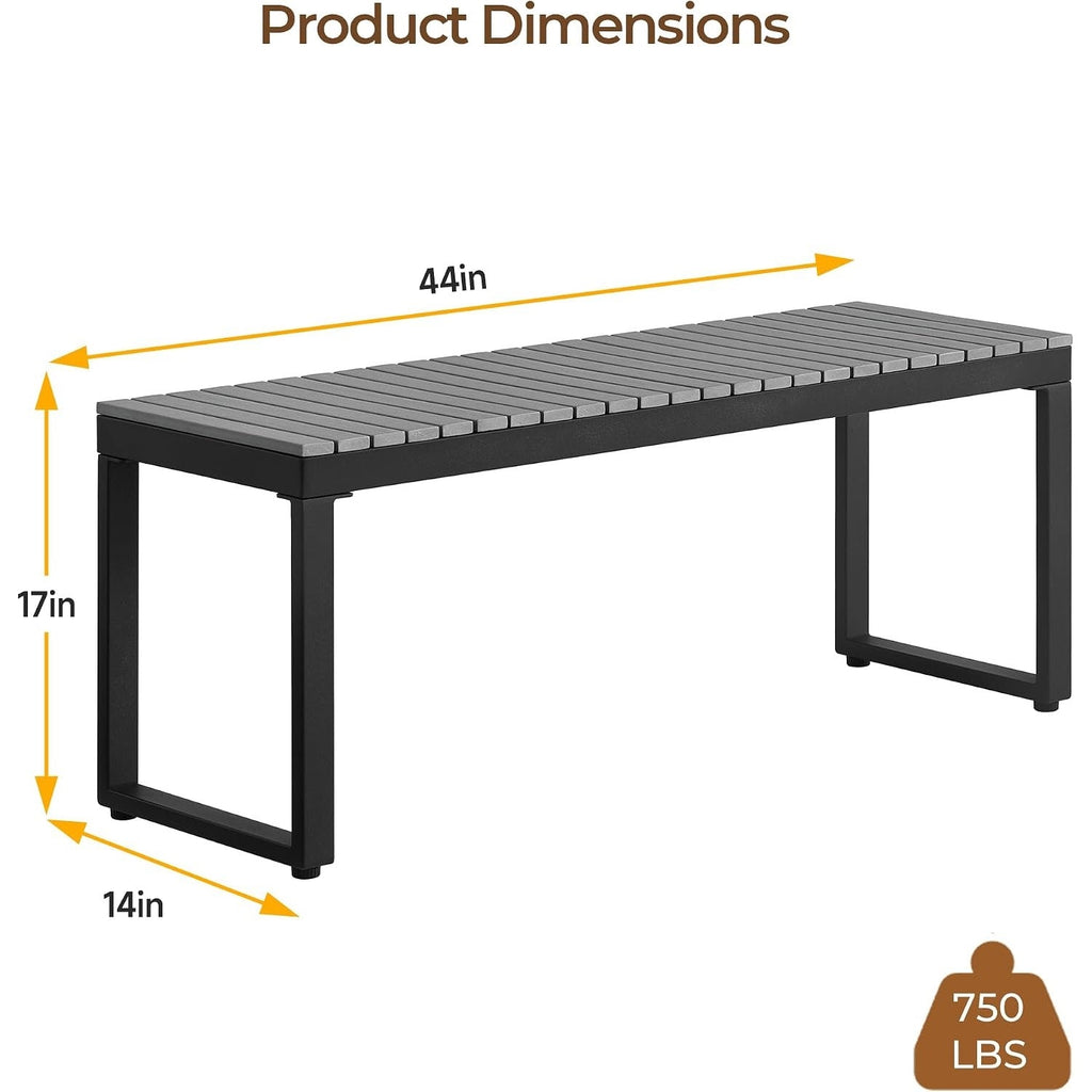 Weatherproof HDPE Outdoor Garden Bench for 2