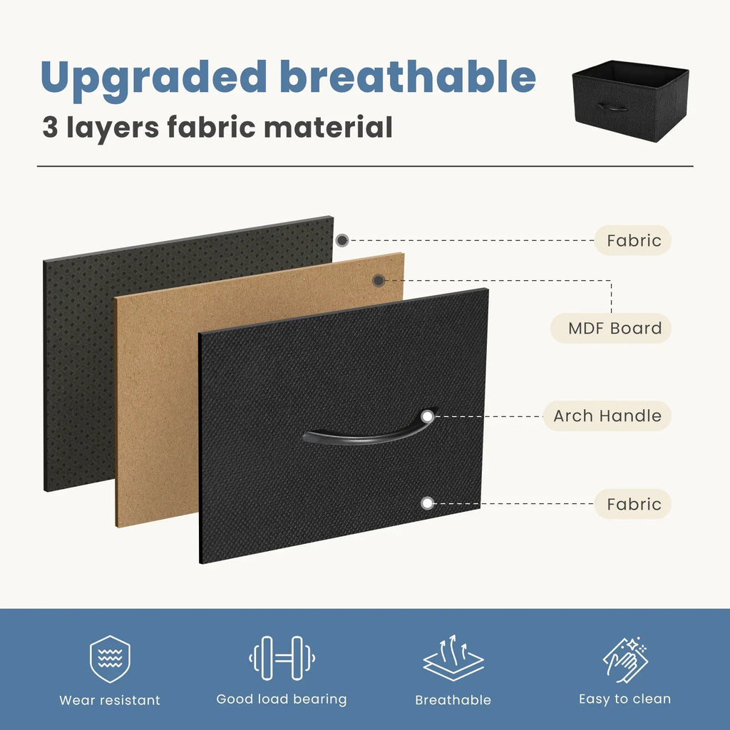 7-Drawer Fabric Dresser Storage Chest for Bedroom
