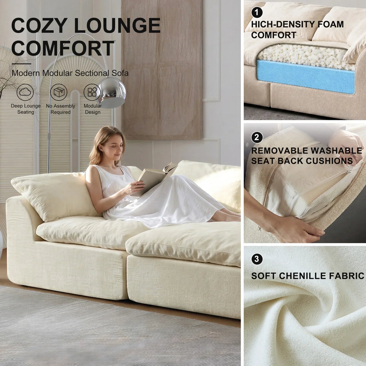Modern Modular Cloud Sectional Sofa
