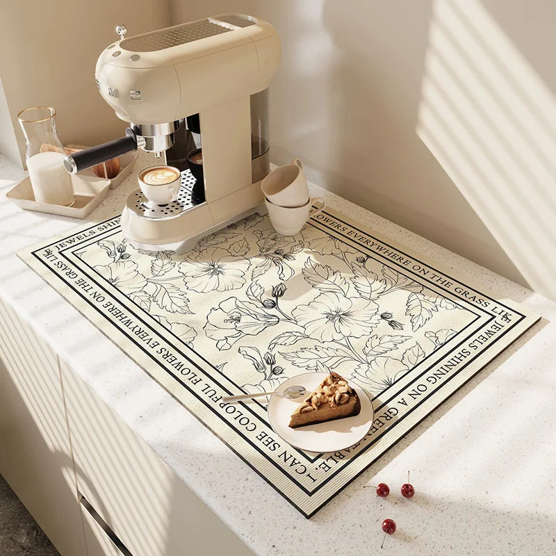 Super Absorbent Kitchen Drying Mat, Anti-Slip