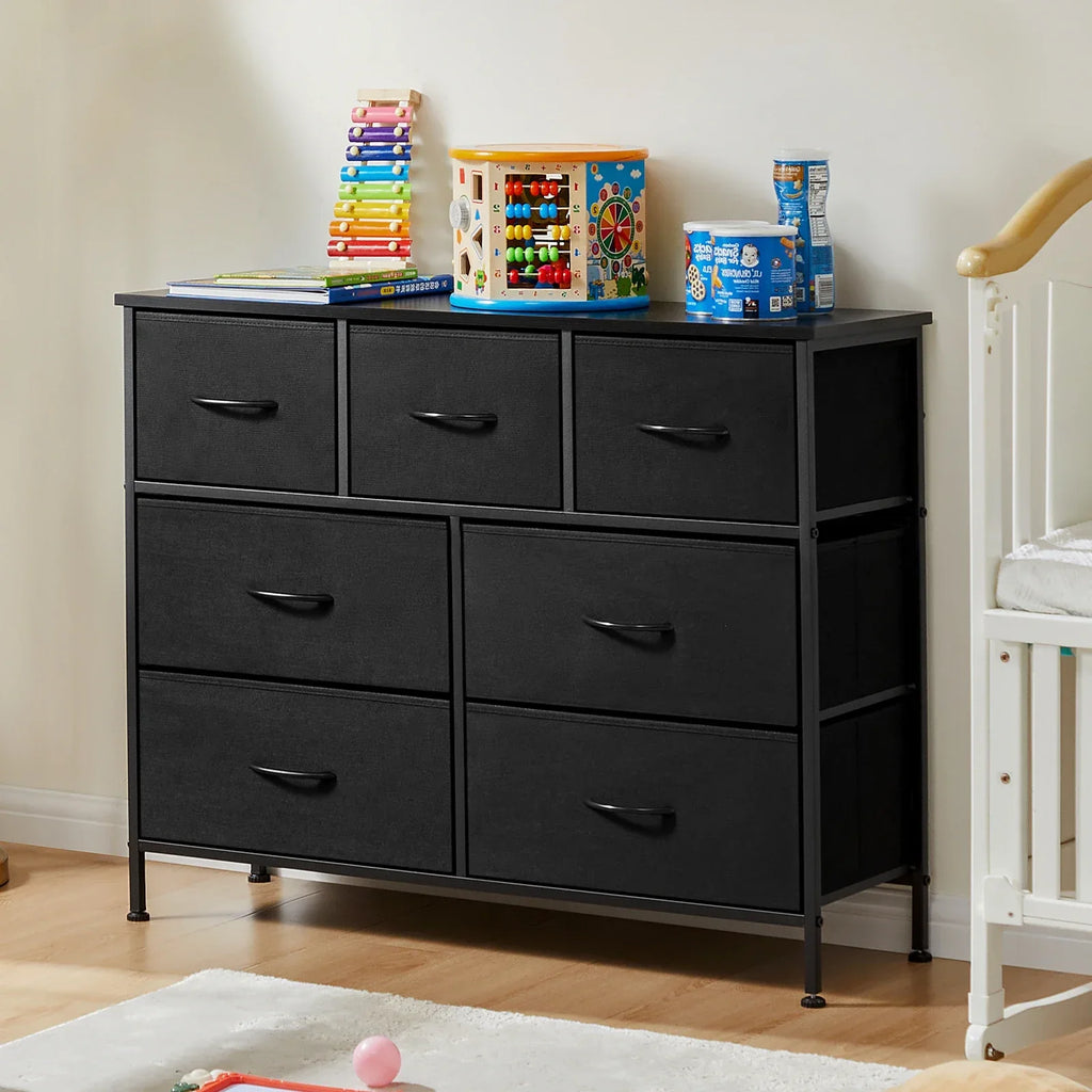 7-Drawer Fabric Dresser Storage Chest for Bedroom