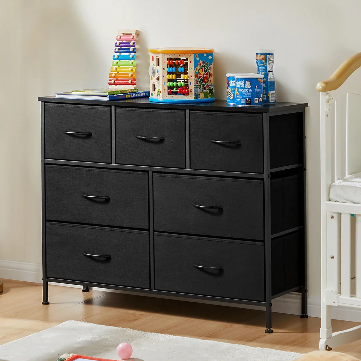 7-Drawer Fabric Dresser Storage Chest for Bedroom