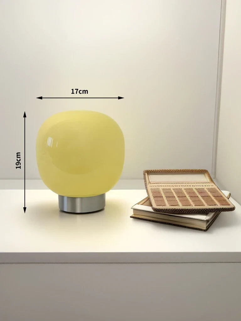 Macaron Glass Table Lamp with Trichromatic Dimming