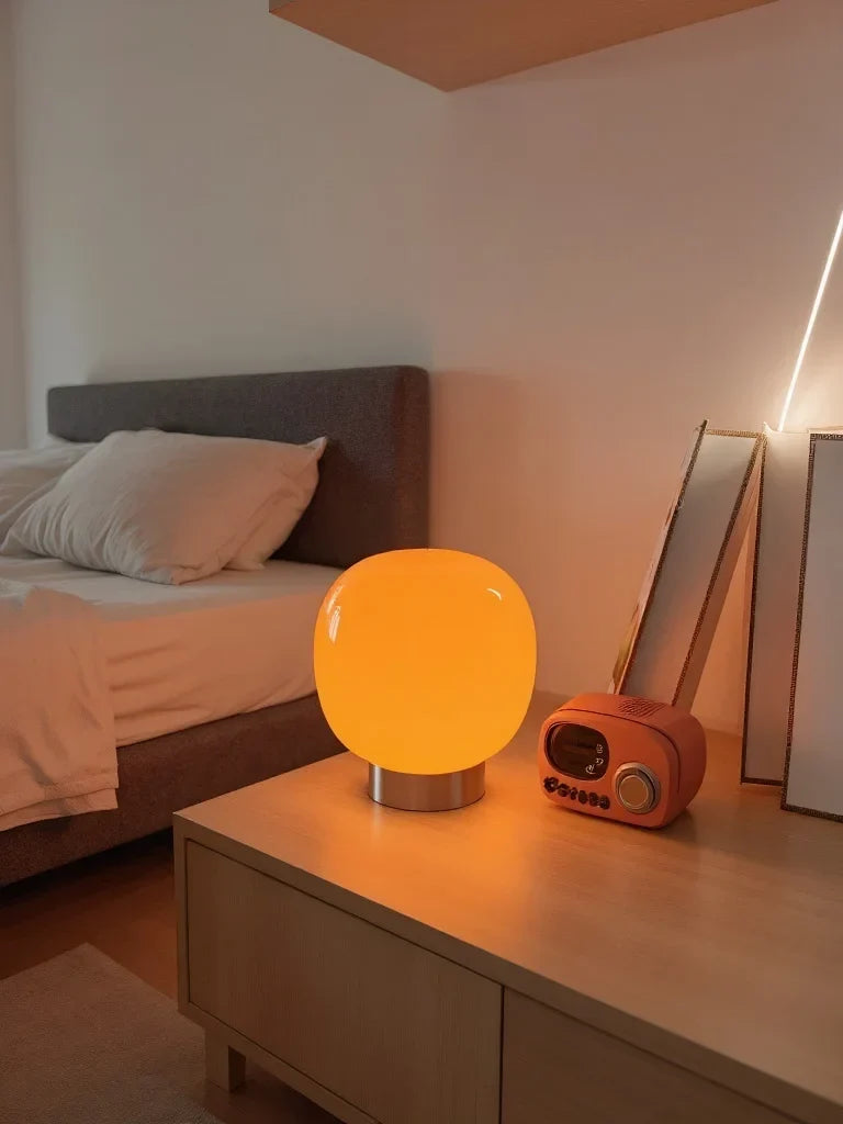 Macaron Glass Table Lamp with Trichromatic Dimming
