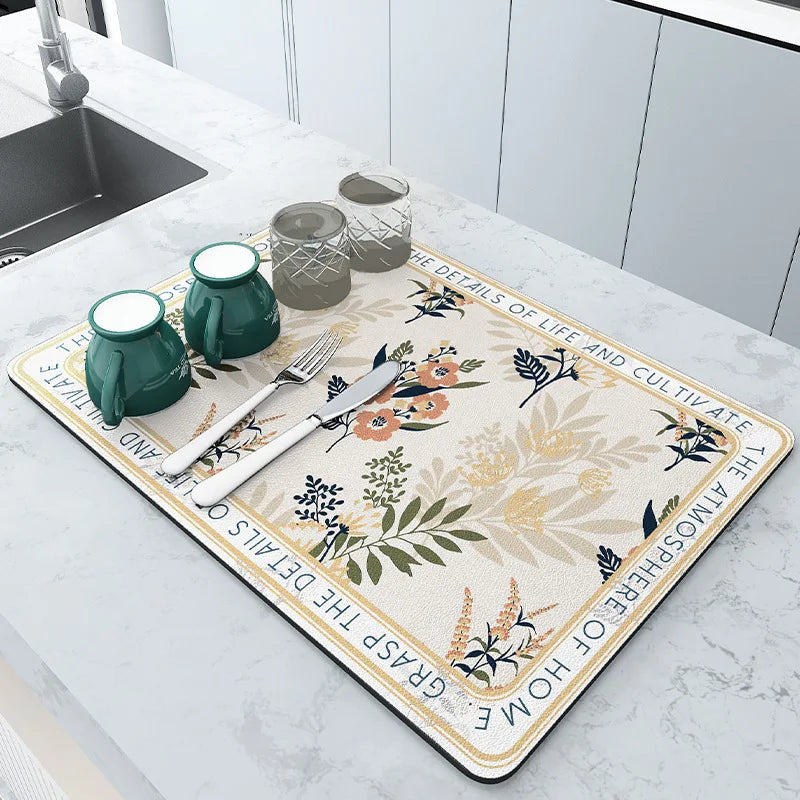 Super Absorbent Kitchen Drying Mat, Anti-Slip
