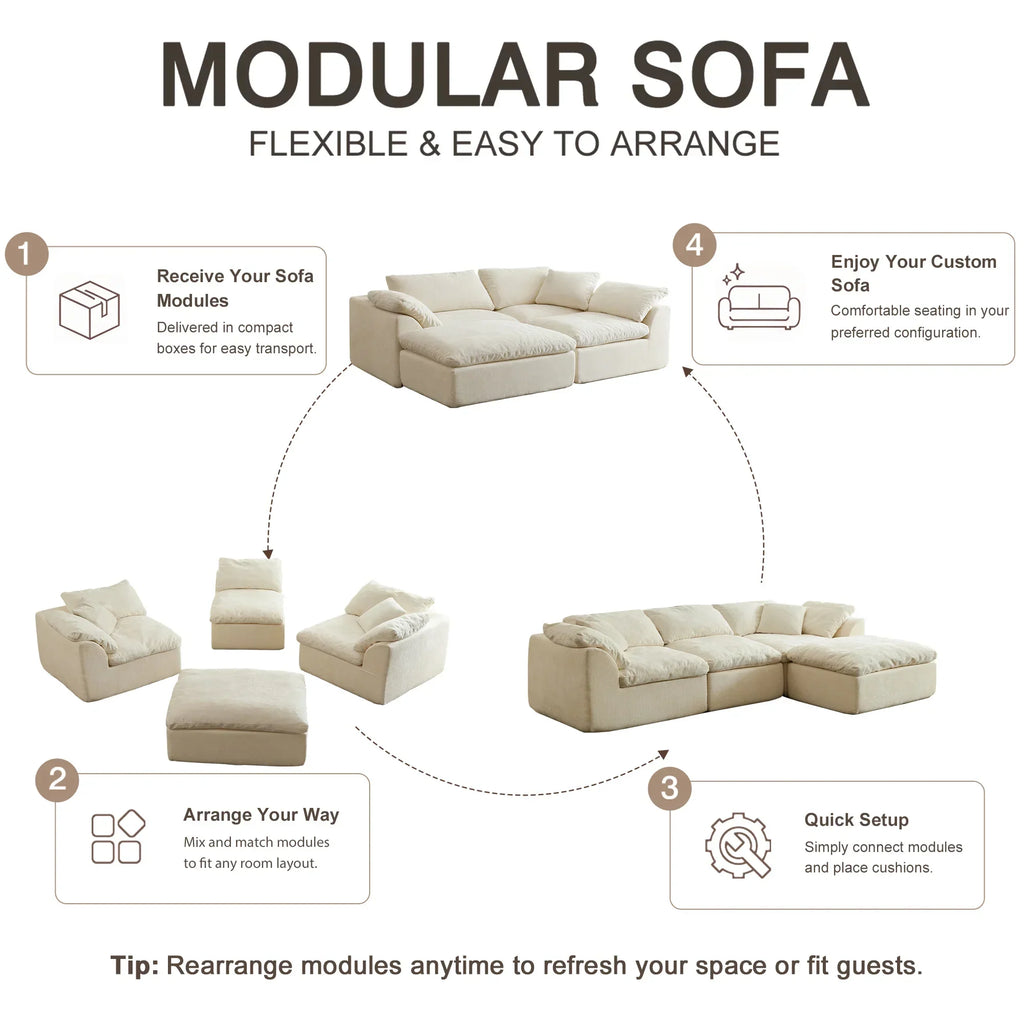 Modern Modular Cloud Sectional Sofa